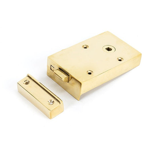 Polished Brass Right Hand Bathroom Latch