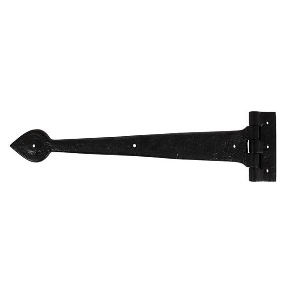 Black Textured 16" Cast T Hinge (pair)