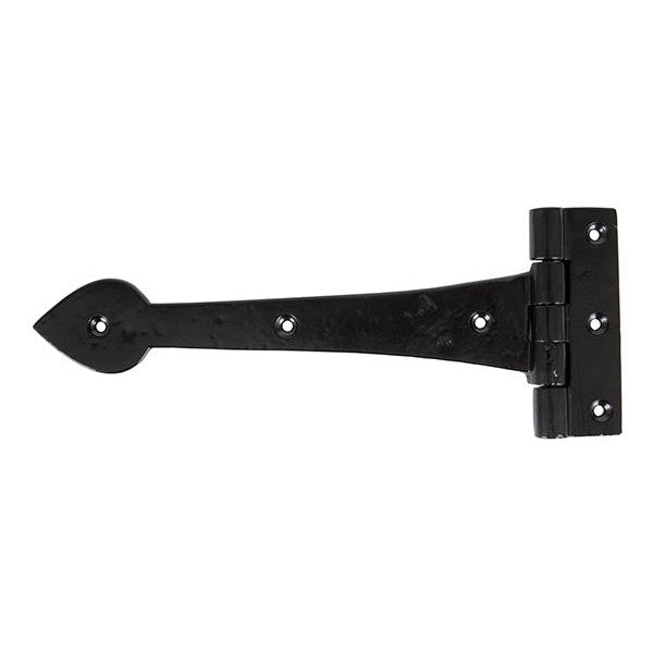 Black Smooth 10½" Cast T Hinge (pair)