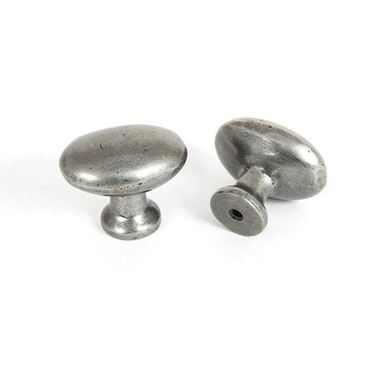 Pewter Oval Cabinet Knob