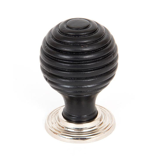 Ebony and PN Beehive Cabinet Knob 35mm