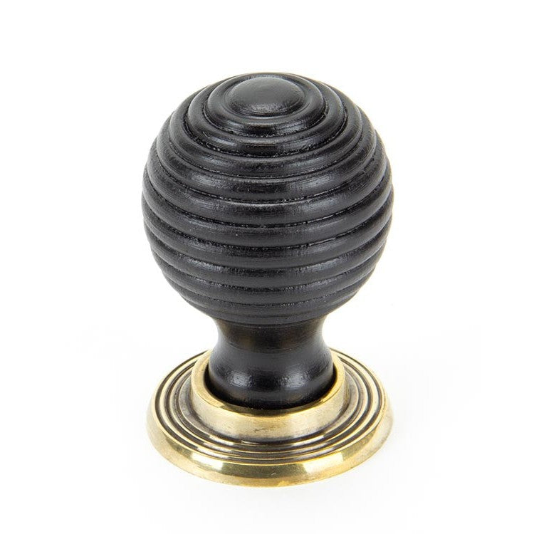 Ebony and AB Beehive Cabinet Knob 38mm
