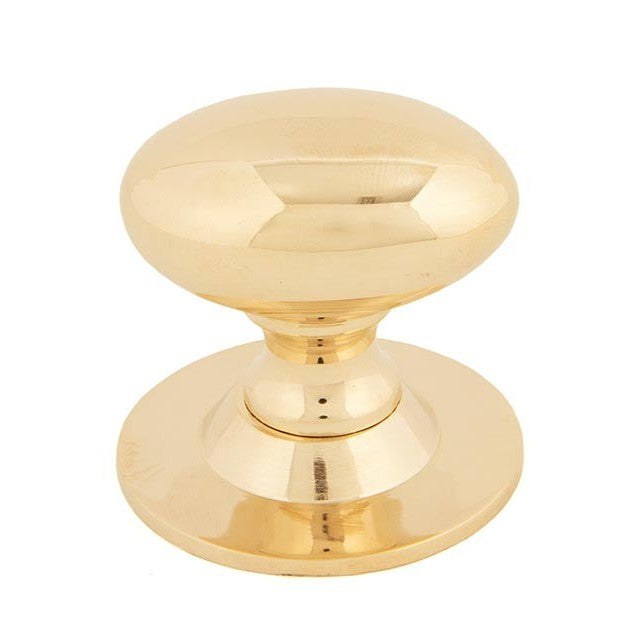Polished Brass Oval Cabinet Knob 40mm