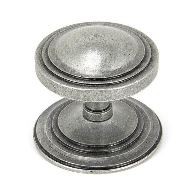 Pewter Art Deco Centre Door Knob