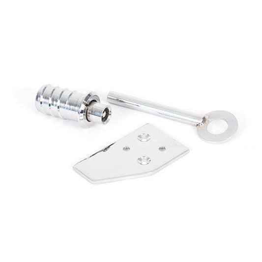 Polished Chrome Key-Flush Sash Stop