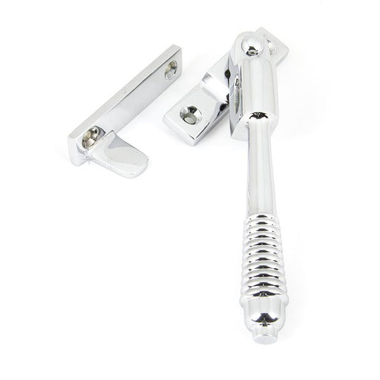 Polished Chrome Night-Vent Locking Reeded Fastener