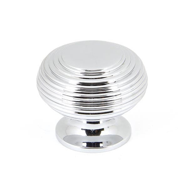Polished Chrome Beehive Cabinet Knob 40mm