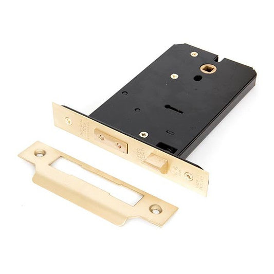Polished Brass 6" Horizontal 5 Lever Sash Lock