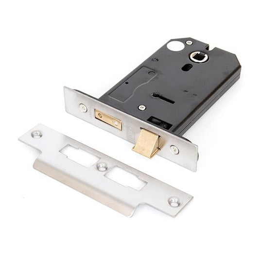 SS 5" Horizontal 3 Lever Sash Lock