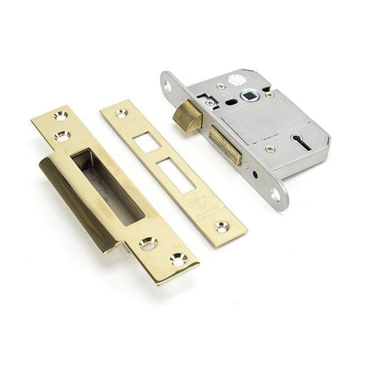 PVD 2½" 5 Lever BS Sash Lock