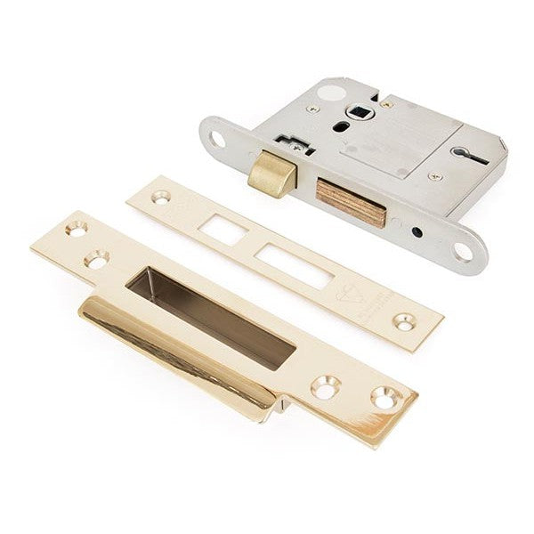 PVD 3" 5 Lever BS Sash Lock