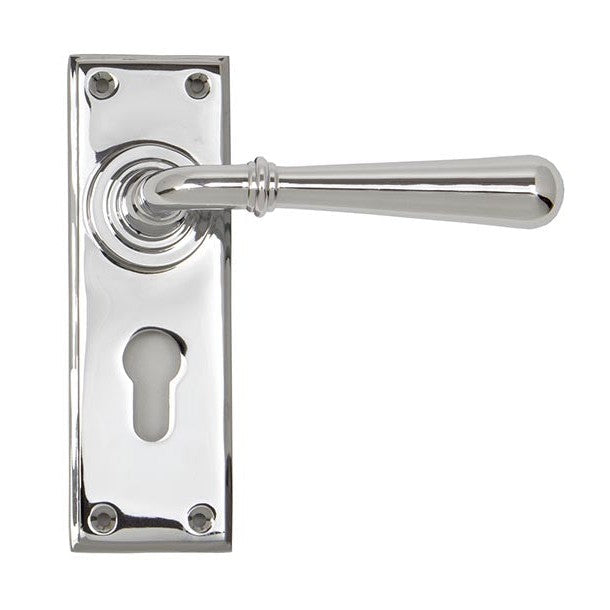 Polished Chrome Newbury Lever Euro Lock Set