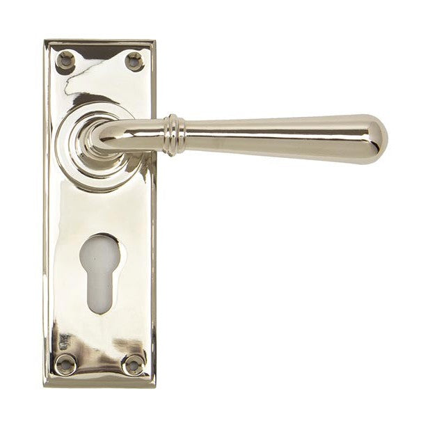 Polished Nickel Newbury Lever Euro Lock Set