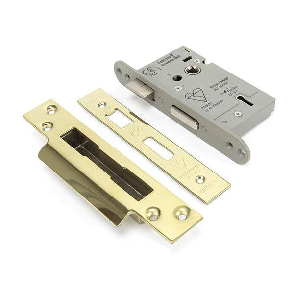 PVD 2½" BS Heavy Duty Sash Lock KA