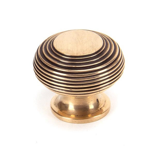 Polished Bronze Beehive Cabinet Knob 40mm