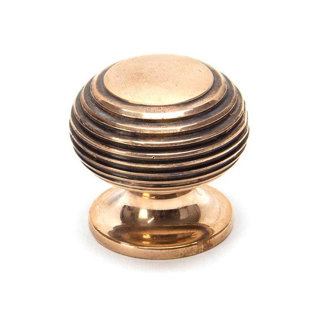 Polished Bronze Beehive Cabinet Knob 30mm