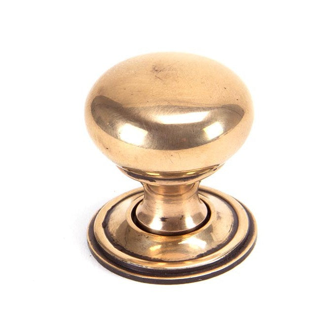Polished Bronze Mushroom Cabinet Knob 32mm
