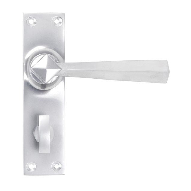 Satin Chrome Straight Lever Bathroom Set