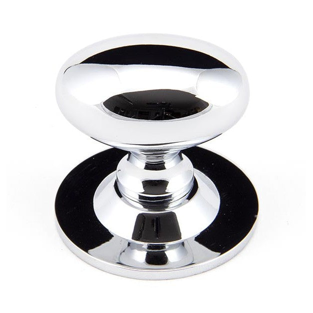 Polished Chrome Oval Cabinet Knob 40mm