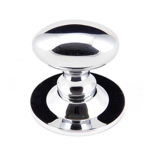 Polished Chrome Oval Cabinet Knob 33mm