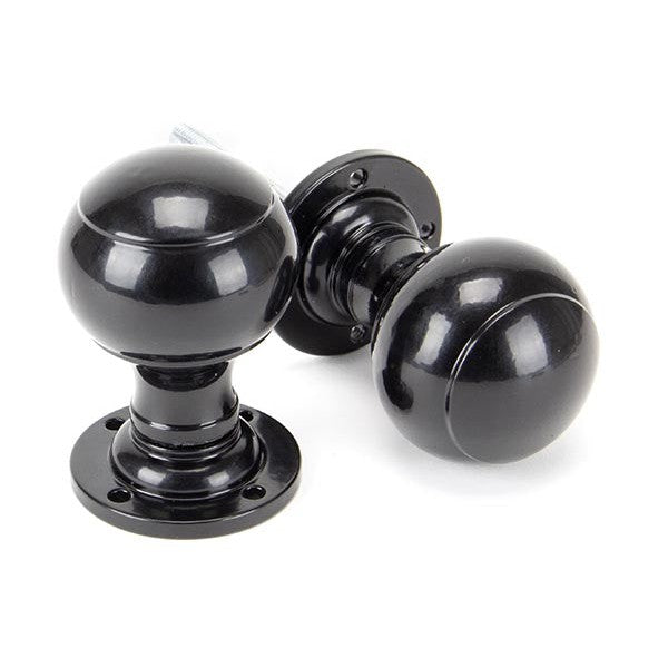 Black Regency Mortice/Rim Knob Set