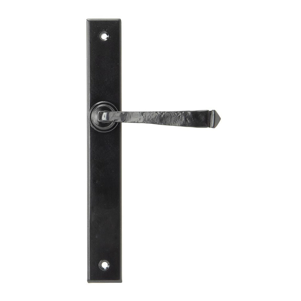 Black Avon Slimline Lever Espag. Latch Set