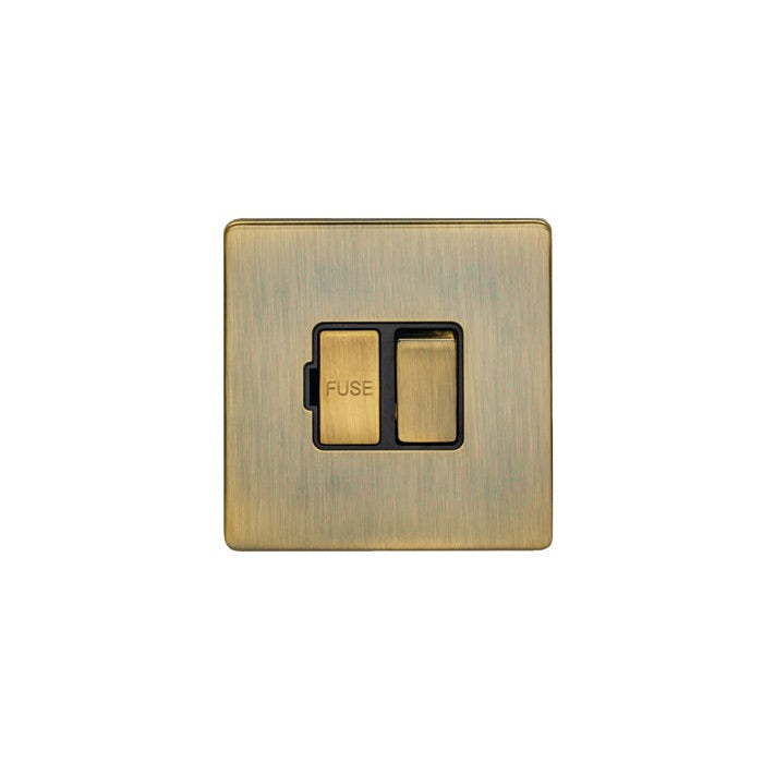 Concealed 3mm Switched Fuse Spur - Antique Brass