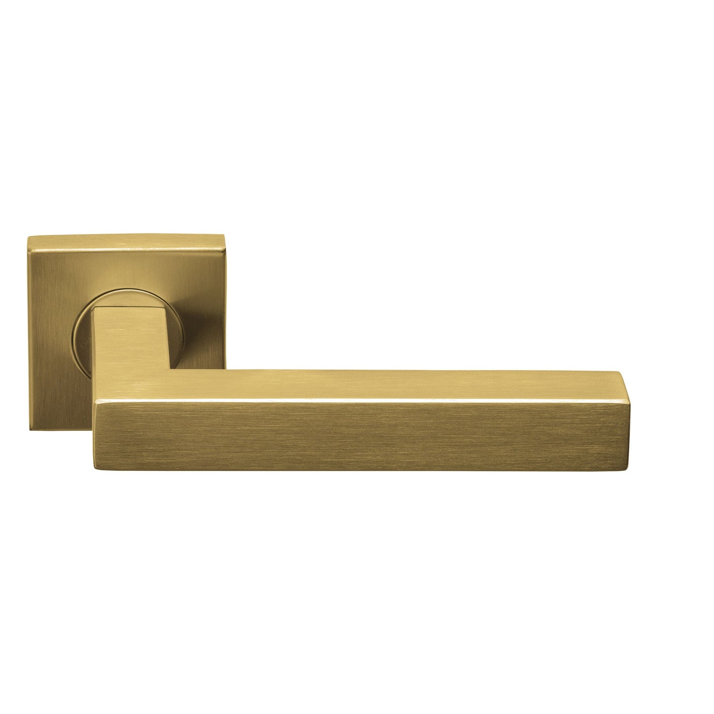 BSQ1-G - Sprung Door Handle On Square Rose