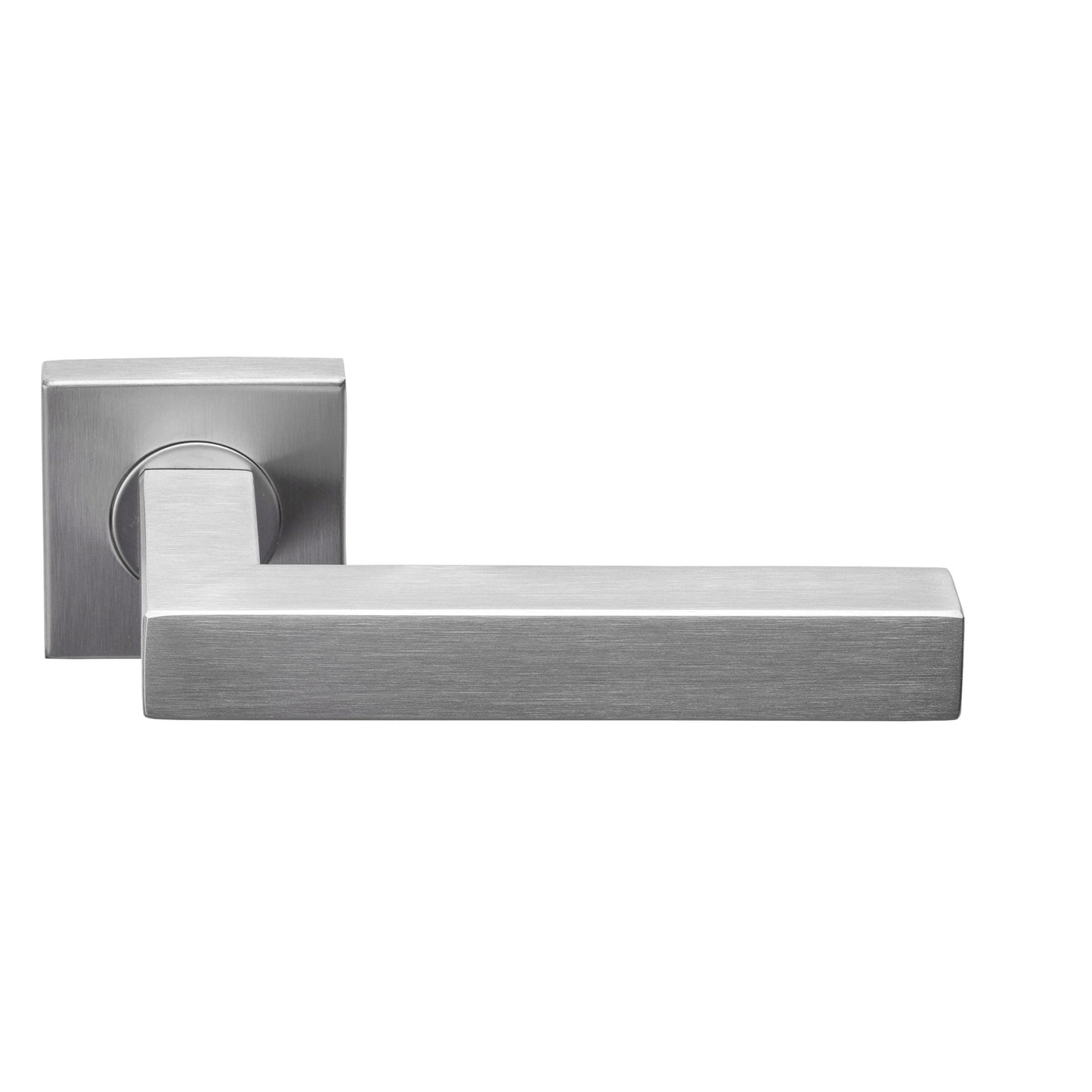 BSQ1-G - Sprung Door Handle On Square Rose