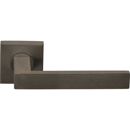 BSQ2-G - Sprung Door Handle On Square Rose