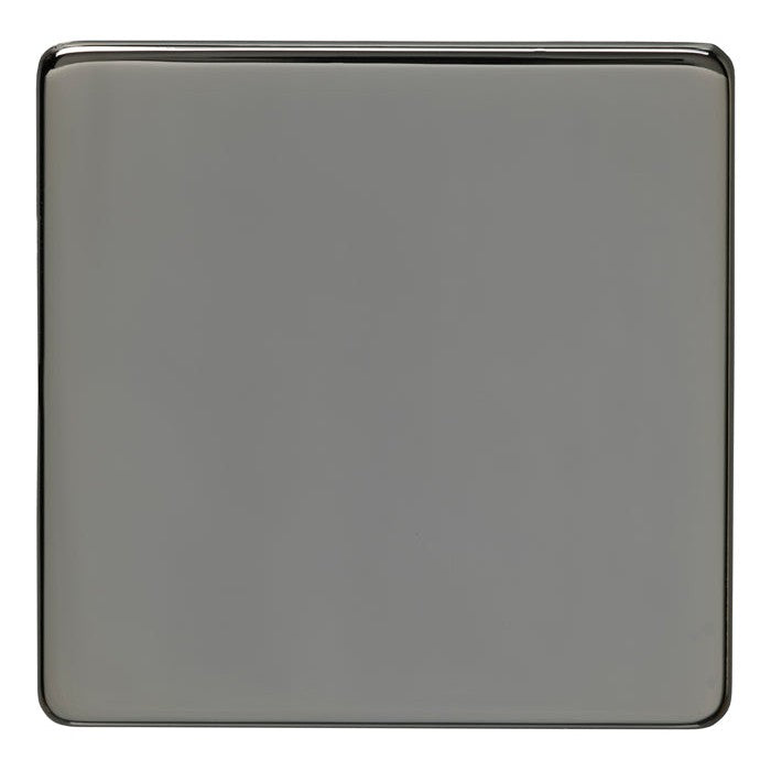 Concealed 3mm Single Blank Plate - Black Nickel