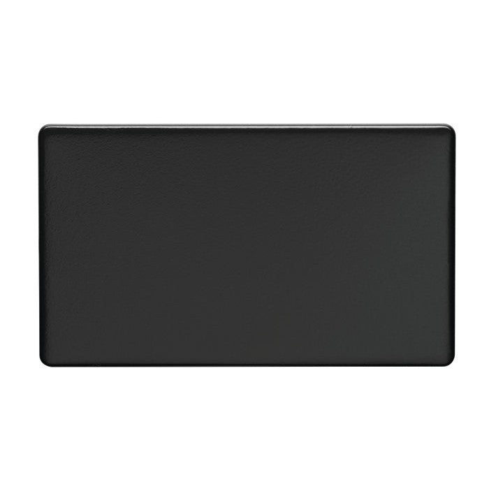 Concealed 3mm Double Blank Plate - Matt Black