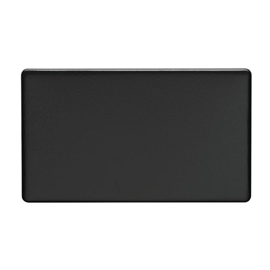 Concealed 3mm Double Blank Plate - Matt Black