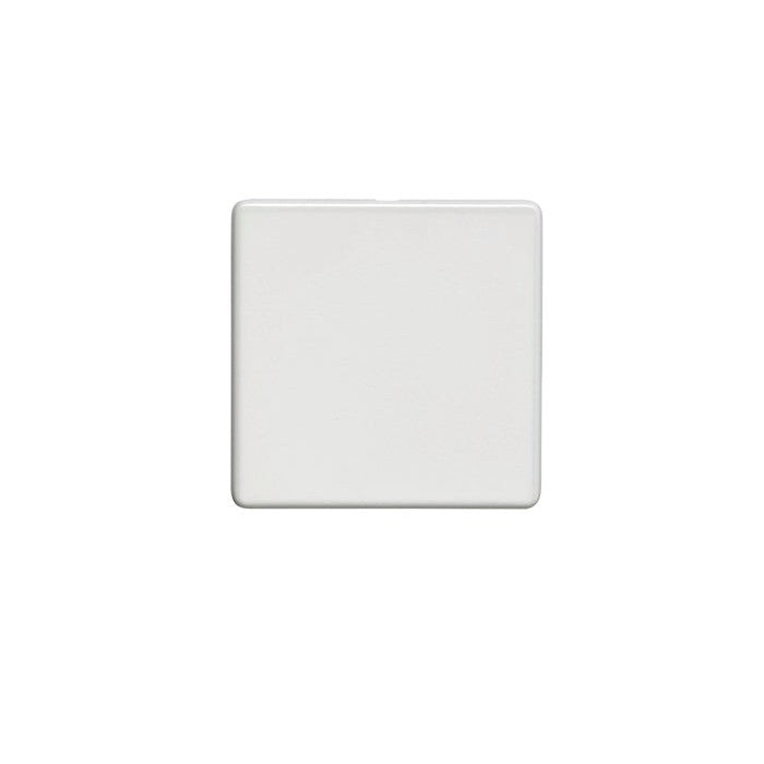 Concealed 3mm Single Blank Plate - Matt White