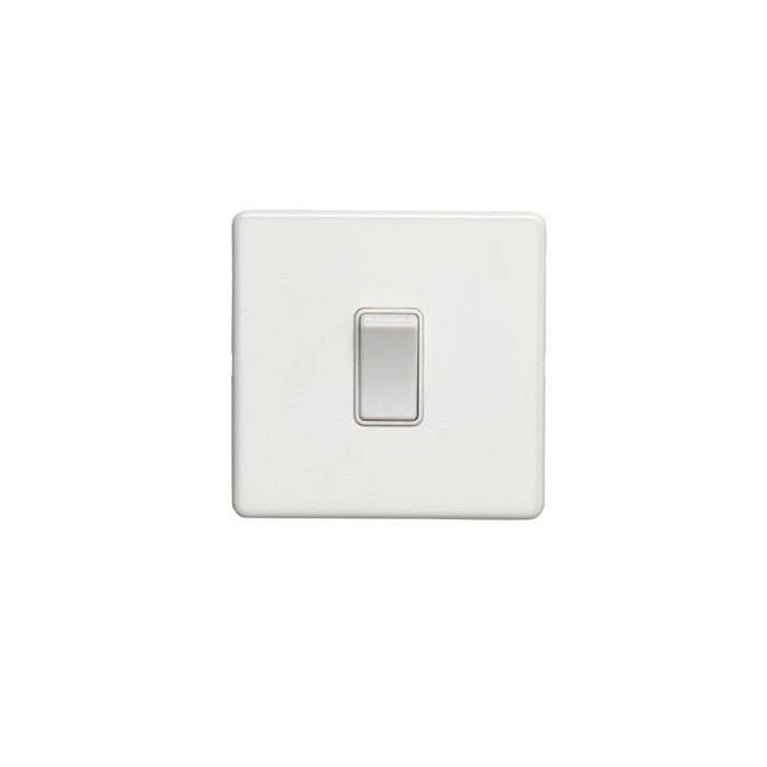 Concealed 3mm 1 Gang Switch - Matt White