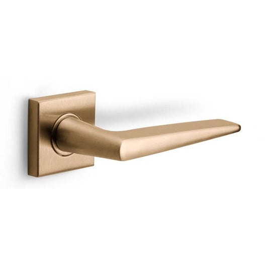 LB21H/BSQ - Door Handles On Rose