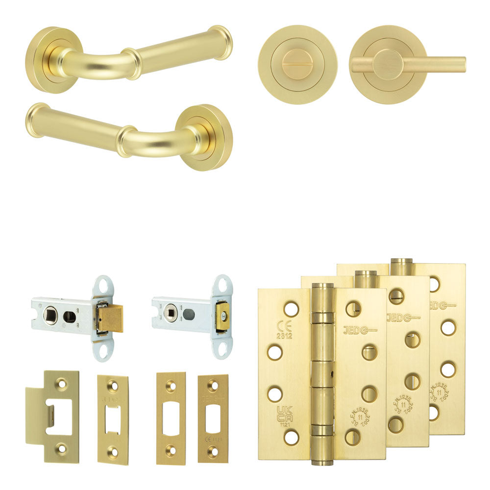 Classic Tubular Bathroom Pack – Plain Thumb Turn