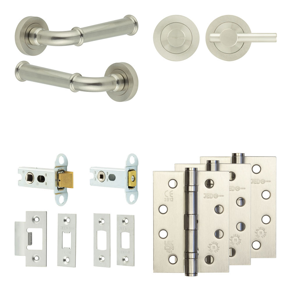 Classic Tubular Bathroom Pack – Plain Thumb Turn