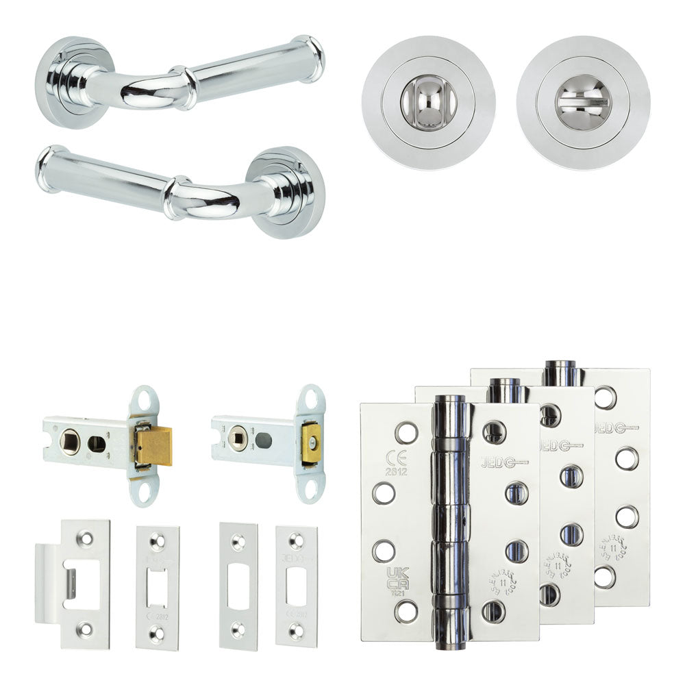 Classic Tubular Bathroom Pack – Standard Thumb Turn