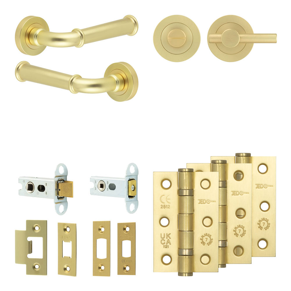 Classic Tubular Bathroom Pack – Plain Thumb Turn