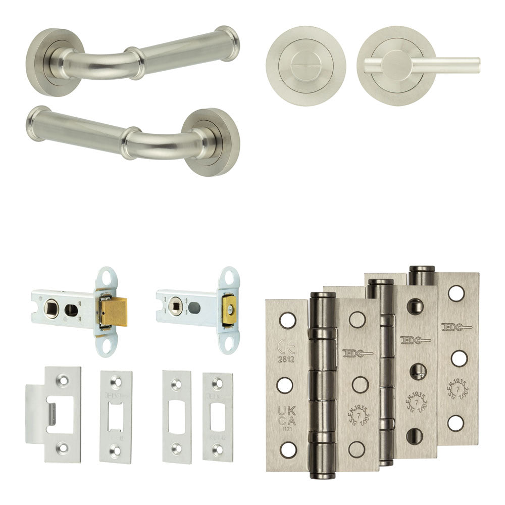Classic Tubular Bathroom Pack – Plain Thumb Turn