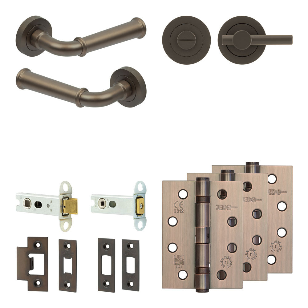 Classic Tubular Bathroom Pack – Plain Thumb Turn