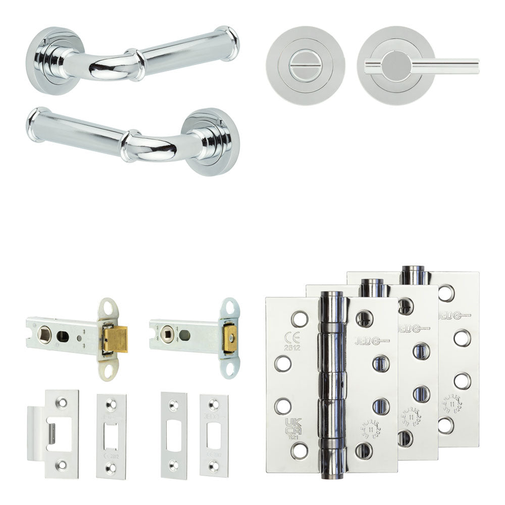 Classic Tubular Bathroom Pack – Plain Thumb Turn