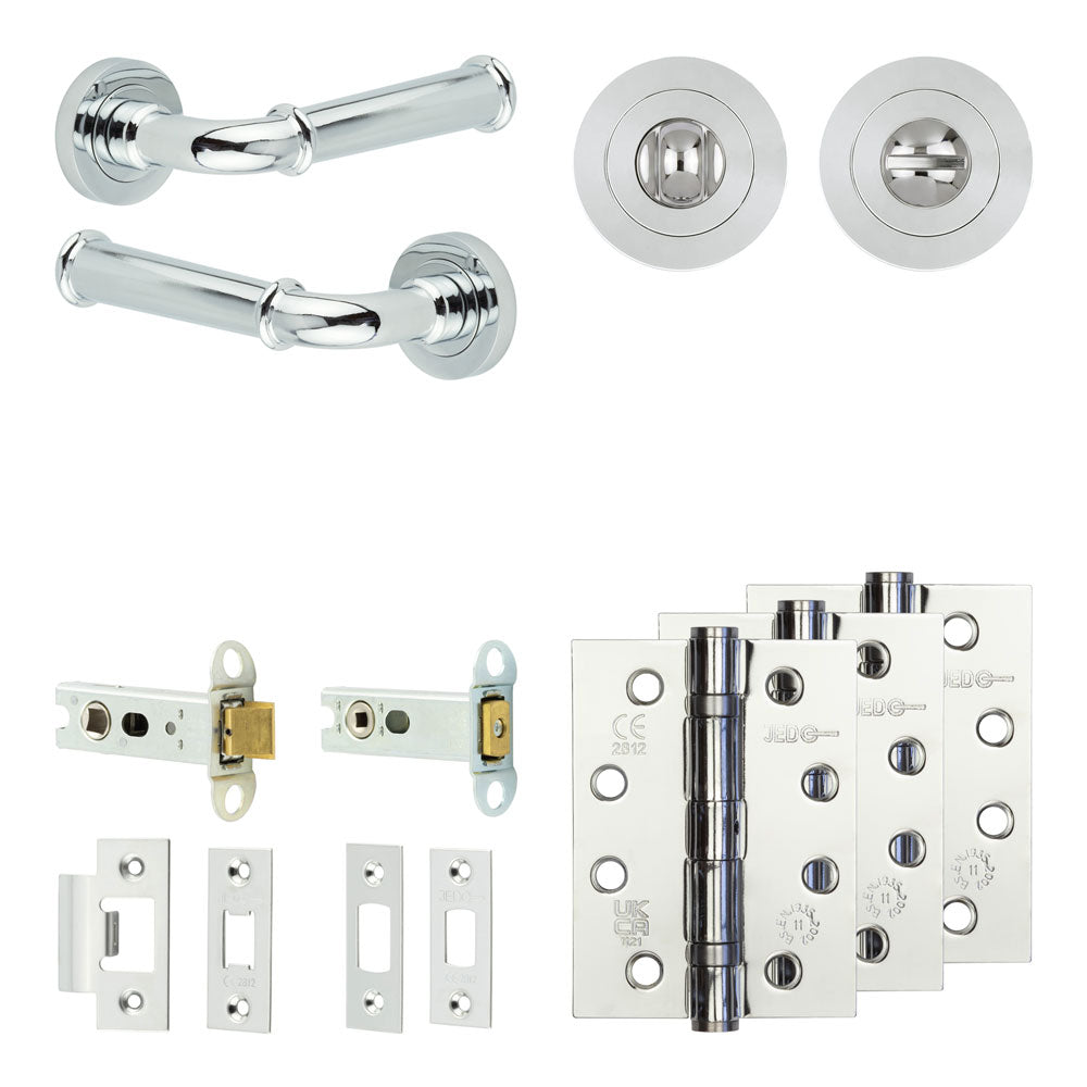 Classic Tubular Bathroom Pack – Standard Thumb Turn