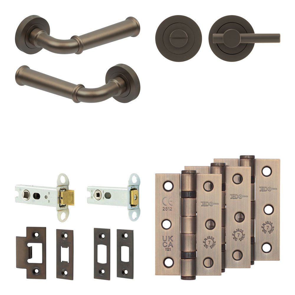 Classic Tubular Bathroom Pack – Plain Thumb Turn