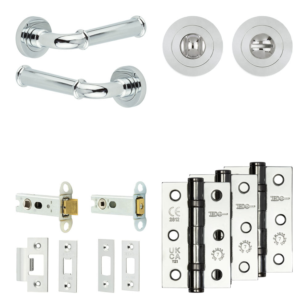 Classic Tubular Bathroom Pack – Standard Thumb Turn
