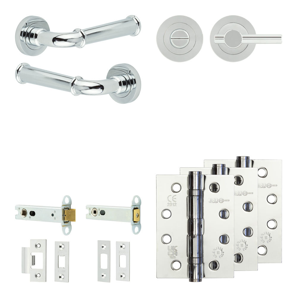 Classic Tubular Bathroom Pack – Plain Thumb Turn