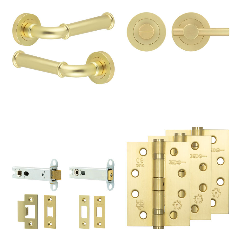 Classic Tubular Bathroom Pack – Plain Thumb Turn