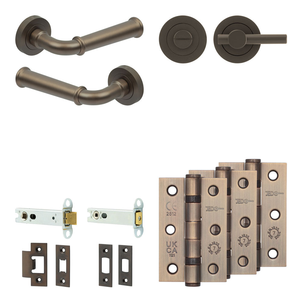 Classic Tubular Bathroom Pack – Plain Thumb Turn