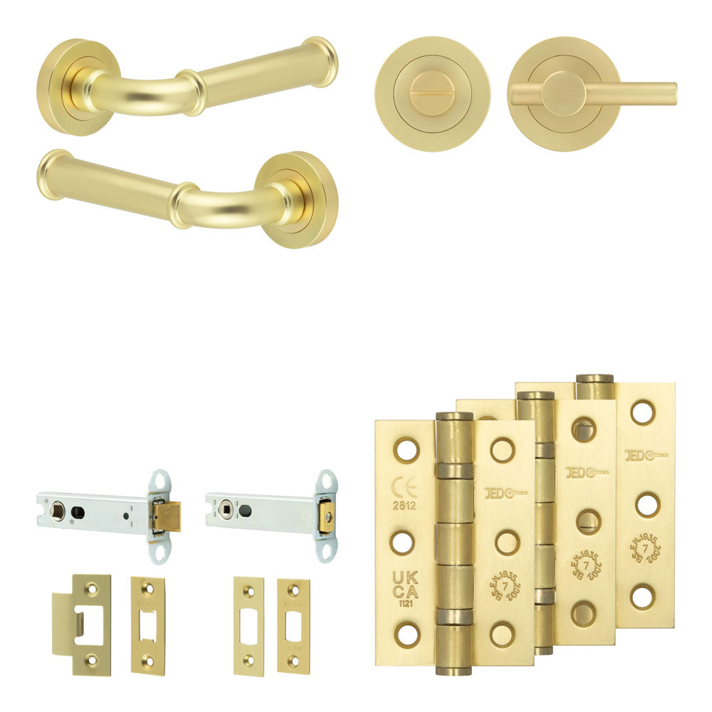 Classic Tubular Bathroom Pack – Plain Thumb Turn